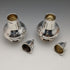 British vintage silver plate seasoning container pair
